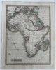 Africa continent huge Mts of Moon 1820 C. Smith scarce lovely hand colored map