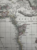 Africa continent huge Mts of Moon 1820 C. Smith scarce lovely hand colored map