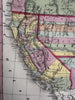 Territorial Utah Oregon American West 1854 Cowperthwait beautiful hand color map