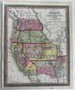 Territorial Utah Oregon American West 1854 Cowperthwait beautiful hand color map