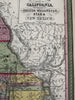 Territorial Utah Oregon American West 1854 Cowperthwait beautiful hand color map