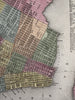 New York city plan naming hotels markets 1855 Cowperthwait lovely hand color map