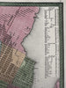New York city plan naming hotels markets 1855 Cowperthwait lovely hand color map