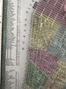 New York city plan naming hotels markets 1855 Cowperthwait lovely hand color map