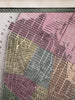New York city plan naming hotels markets 1855 Cowperthwait lovely hand color map