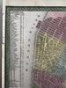 New York city plan naming hotels markets 1855 Cowperthwait lovely hand color map