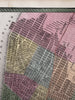 New York city plan naming hotels markets 1855 Cowperthwait lovely hand color map