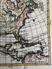 North America Quivira apocryphal interior 1750 Vaugondy hand color miniature map
