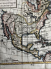 North America Quivira apocryphal interior 1750 Vaugondy hand color miniature map