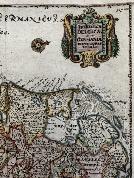 Netherlands United Provinces Belgica Belgium Germany 1694 decorative map