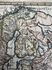 Ancient Scandinavia Norway Sweden Finland Denmark 1694 decorative hand color map