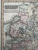 Russia in Europe with huge Poland 1820 Smith scarce gorgeous hand colored map