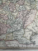 Russia in Europe with huge Poland 1820 Smith scarce gorgeous hand colored map