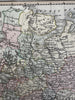 Russia in Europe with huge Poland 1820 Smith scarce gorgeous hand colored map