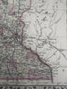 Minnesota state by itself 1880 Mitchell decorative hand colored nice map