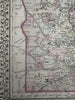 Minnesota state by itself 1880 Mitchell decorative hand colored nice map