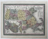 Massachusetts w/ Boston plan 1855 Cowperthwait lovely hand colored uncommon map