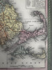 Massachusetts w/ Boston plan 1855 Cowperthwait lovely hand colored uncommon map