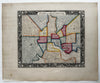 Baltimore Maryland city plan 1860 Mitchell hand colored nice decorative map