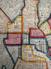 Baltimore Maryland city plan 1860 Mitchell hand colored nice decorative map