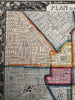 Baltimore Maryland city plan 1860 Mitchell hand colored nice decorative map
