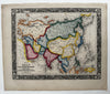 Asia Arabia to Farther India Tibet China Pacific 1860 Mitchell decorative map