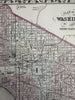Washington D.C. fine city plan 1880 Mitchell decorative hand colored map