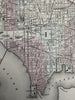 Washington D.C. fine city plan 1880 Mitchell decorative hand colored map