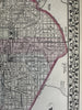 Washington D.C. fine city plan 1880 Mitchell decorative hand colored map