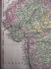 Hindoostan British rule India w/ Independent states 1855 Cowperthwait color map