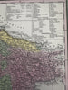 Hindoostan British rule India w/ Independent states 1855 Cowperthwait color map