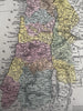 Palestine Ancient Holy Land Jerusalem Turkish Provinces 1855 Cowperthwait map