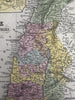 Palestine Ancient Holy Land Jerusalem Turkish Provinces 1855 Cowperthwait map