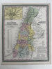 Palestine Ancient Holy Land Jerusalem Turkish Provinces 1855 Cowperthwait map
