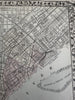 Philadelphia detailed city plan 1880 Mitchell large decorative hand colored map