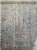 Philadelphia detailed city plan 1880 Mitchell large decorative hand colored map