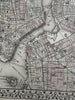 New York city detailed plan 1880 Mitchell large decorative hand colored map
