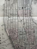 New York city detailed plan 1880 Mitchell large decorative hand colored map