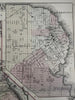 California w/ San Francisco plan 1880 Mitchell decorative hand colored large map