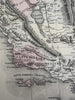 California w/ San Francisco plan 1880 Mitchell decorative hand colored large map