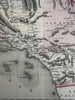 California w/ San Francisco plan 1880 Mitchell decorative hand colored large map