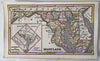 Maryland state 1853 Ensign charming giftable miniature hand colored map