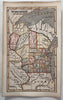 Wisconsin state 1853 Ensign charming giftable miniature hand colored map