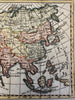 Asia Arabia to China Korea 1750 Vaugondy engraved hand colored miniature map