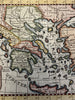 Greece Macedonia Candia Romania 1772 scarce charming miniature HC map