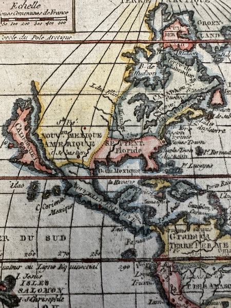 California as an Island Americas 1772 scarce miniature HC map McLaughlin #73