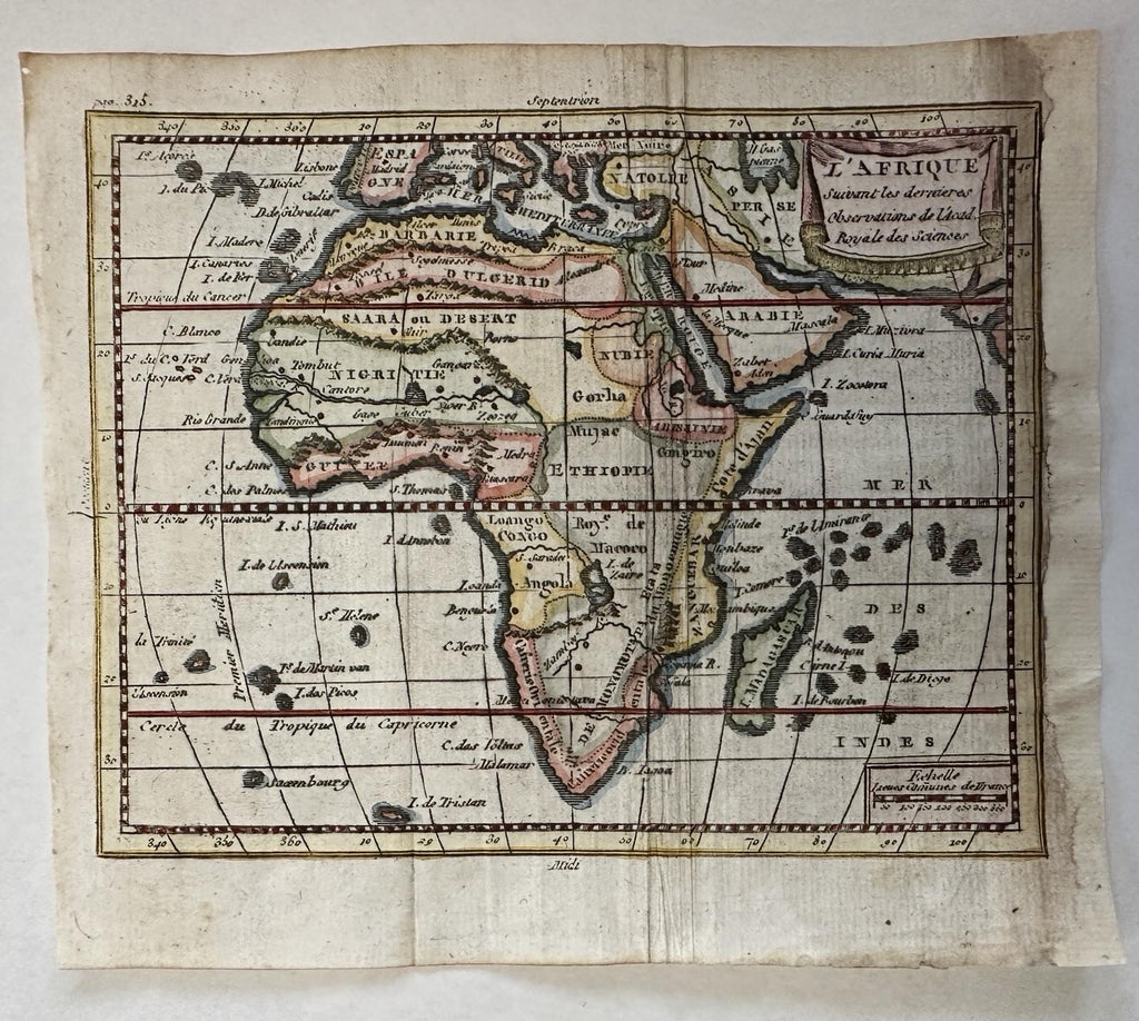 African continent Africa 1772 scarce charming miniature HC map