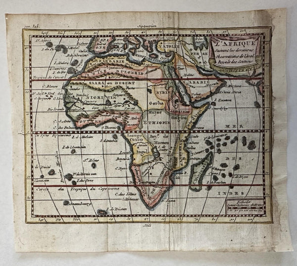 African continent Africa 1772 scarce charming miniature HC map