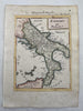 Italy Italia Kingdom of Naples Napoli 1719 Mallet miniature hand color map