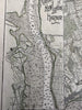 New London Connecticut Thames river Groton c.1910 hand color nautical map